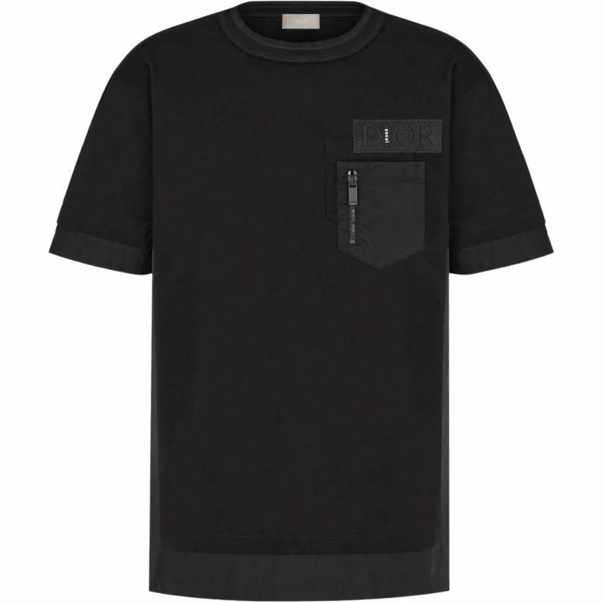 Мужская футболка Dior x sacai (черная)