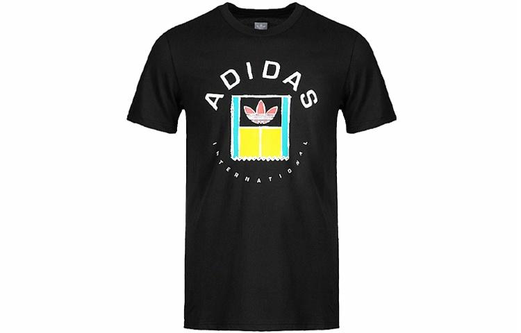 Мужская футболка adidas originals Oncourt Tee LogoT (черный) — фото 1