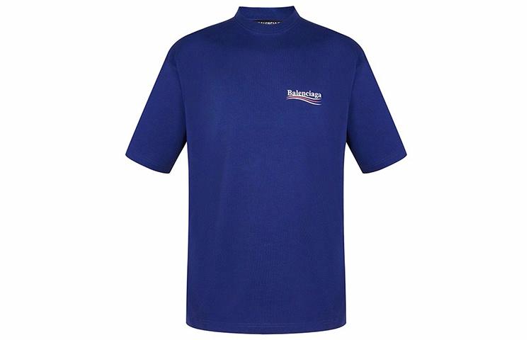Мужская футболка Balenciaga (темно-синяя)