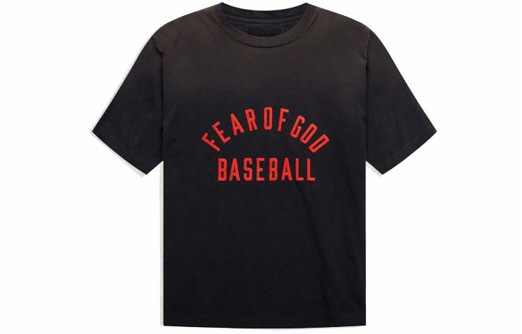 Футболка Fear Fear of God Baseball Tee Vintage Black LogoT (винтажная черная)