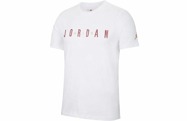 Мужская футболка Jordan SPORT DNA (бело-золотая) — фото 1