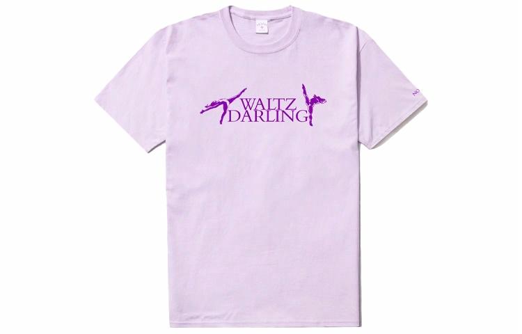 Футболка NOAH Waltz Darling Tee (черно-фиолетово-белая)