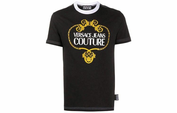 Футболка Versace Jeans Couture с логотипом (черная)
