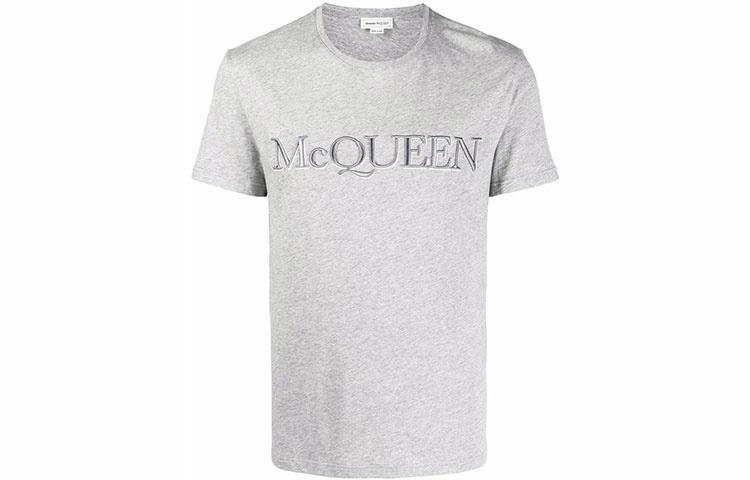 Мужская футболка Alexander McQueen (серая)