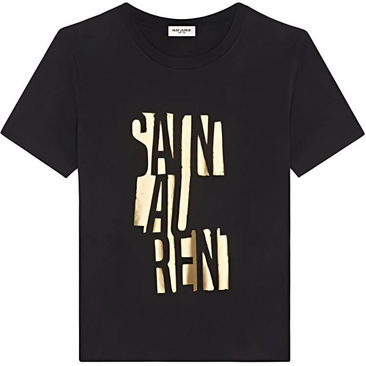 Мужская футболка SAINT SAINT LAURENT T (черная)