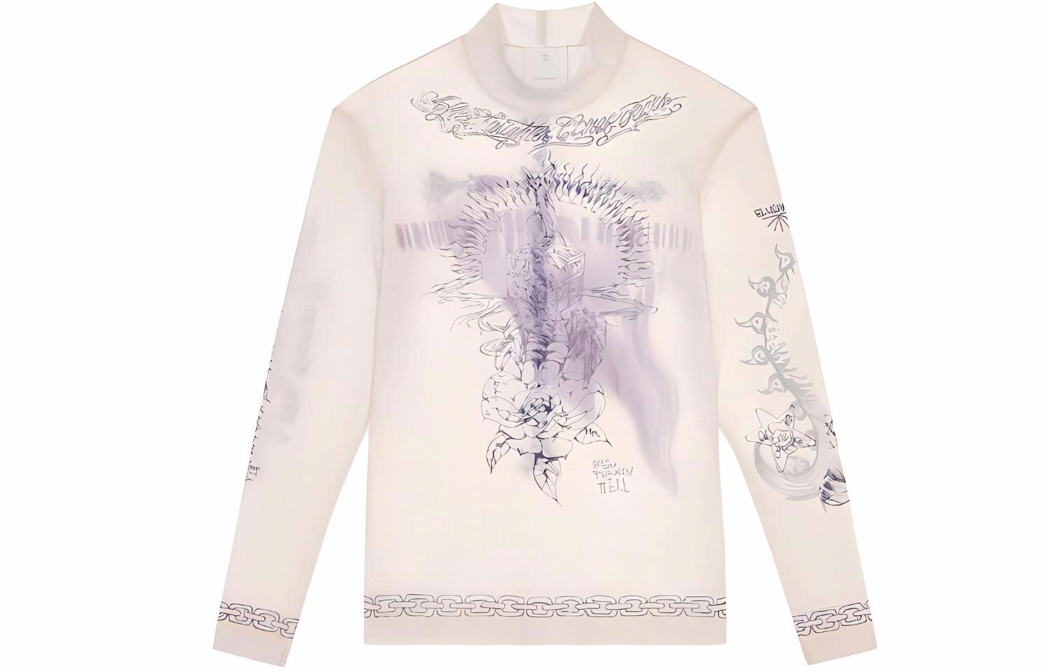 Мужская футболка Givenchy SS21 Mesh (бежевая)