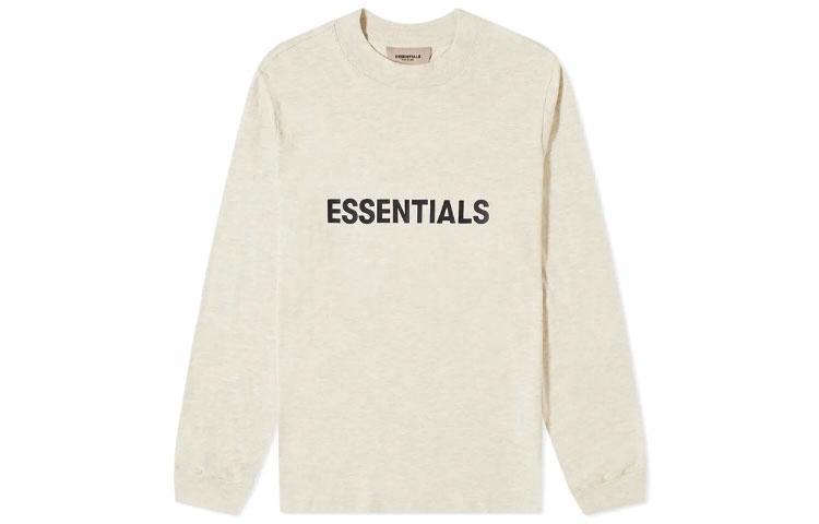 Мужская футболка Fear of God Essentials SS20 Boxy L/S (кремовая)
