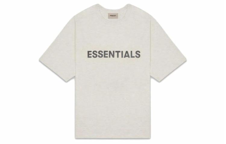 Мужская футболка Fear of God Essentials SS20 3D Silicon (овсяная)