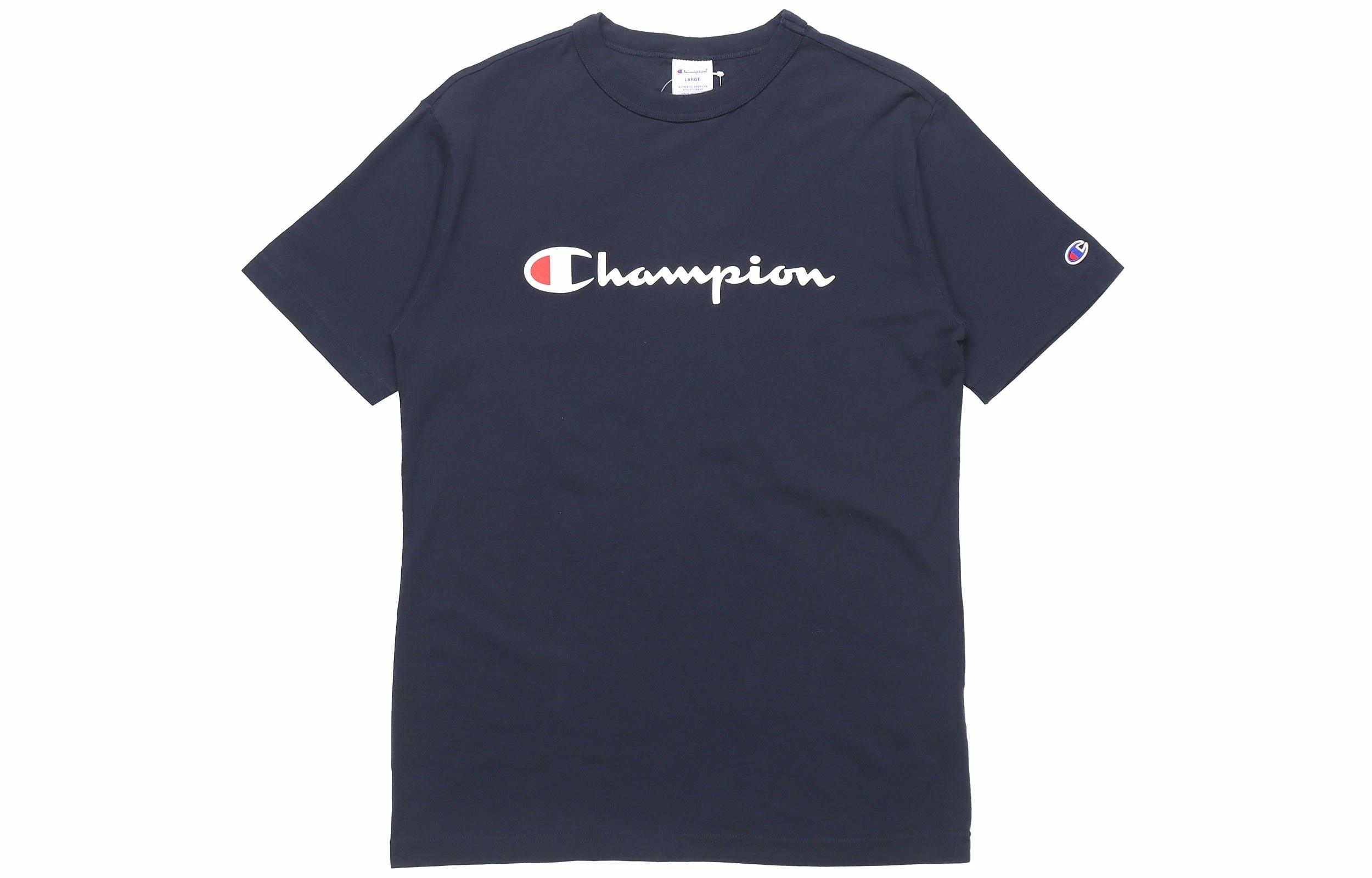 Футболка Champion Logo (темно-синяя)