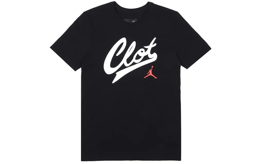 Jordan x CLOT T Shirt Asia Version Men's Black