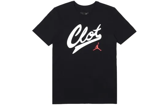 Jordan x CLOT T Shirt Asia Version Men's Black