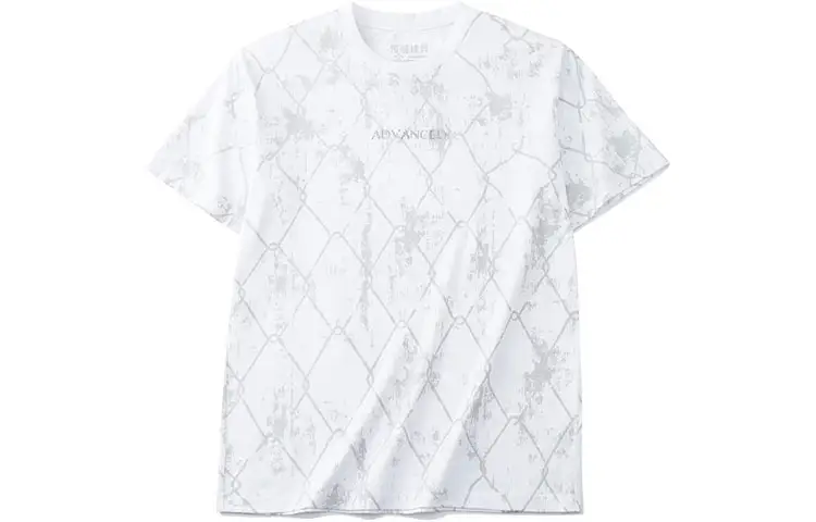 ANTA T Shirts Men's White Crew Neck Moderate Straight Fit