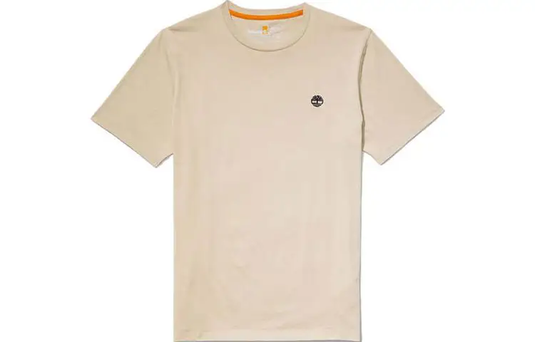Timberland T Shirts Men's Khaki Crew Neck Moderate Straight Fit