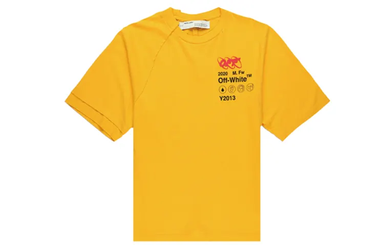 OFF WHITE T Shirts Men's Crew Neck Moderate Straight Fit