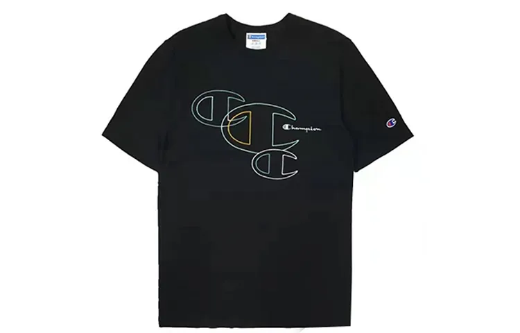 Champion T Shirt US Version Unisex Black
