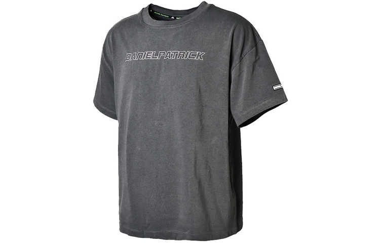 Adidas T Shirts Men's Black Gray Color Crew Neck Moderate Straight Fit