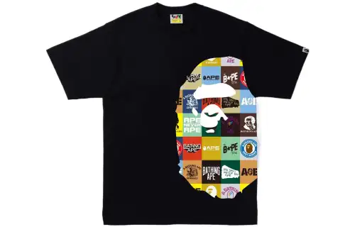 Bape Classic Logo Side Big Ape Head Tee