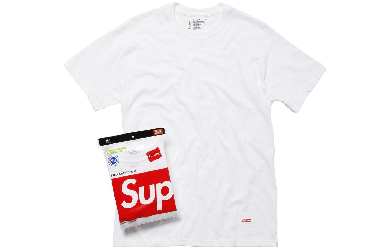 Футболка Supreme × hanes SS23 (белая)