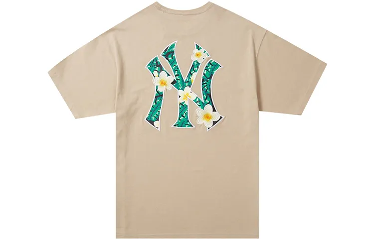 New Era T-Shirts Unisex Khaki Crew Neck Moderate