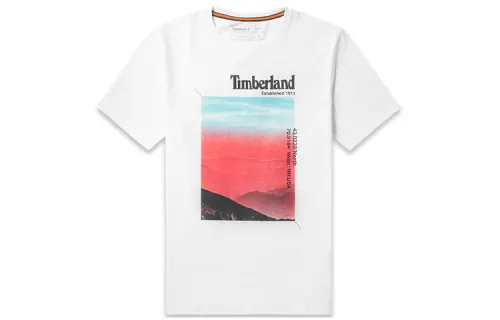 Timberland T Shirts Unisex White Crew Neck Moderate Straight Fit