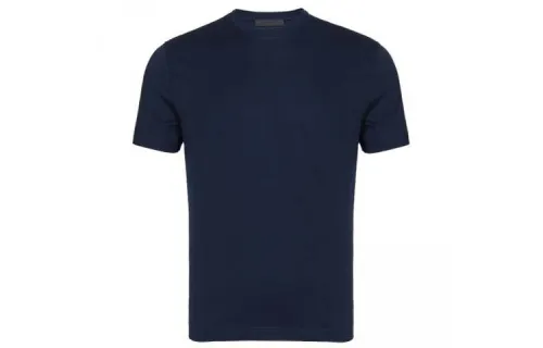PRADA T Shirts Men's Navy Crew Neck Moderate Straight Fit