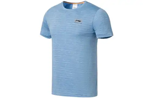 Li Ning Running Collection T Shirt Men's Mist Blue