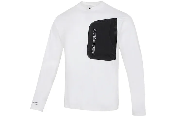 Jordan T-Shirts Men's White Crew Neck Moderate Straight Fit