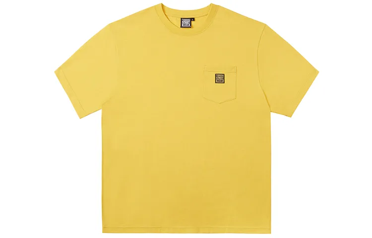 Vision Street Wear Short Sleeved T Shirts Unisex Yellow
