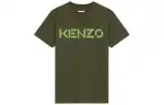 KENZO T Shirts Men's Green Crew Neck Moderate Straight Fit