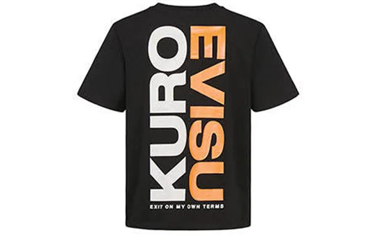 EVISU Straight Fit T Shirt Men's Black Gift Recommendation