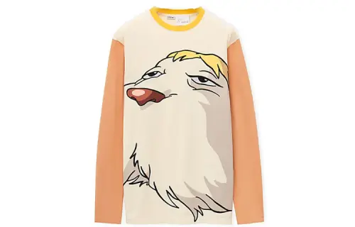 LOEWE X Howl's Moving Castle T Shirts Unisex Beige Crew Neck Moderate Straight Fit