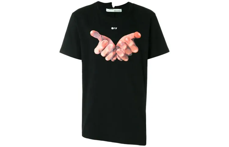 OFF WHITE T Shirts Men's Crew Neck Moderate Straight Fit