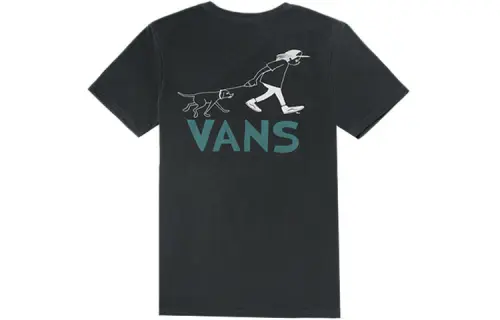 Vans T Shirts Men's Black Crew Neck Moderate Straight Fit