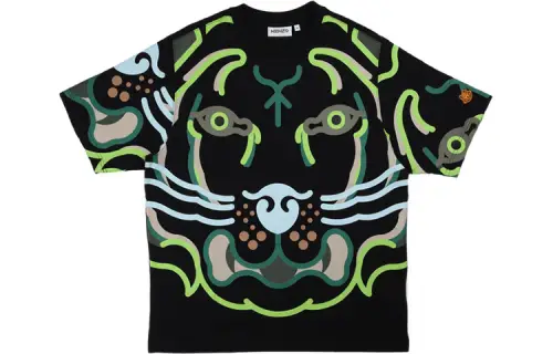 KENZO T Shirts Men's Black Crew Neck Moderate Straight Fit