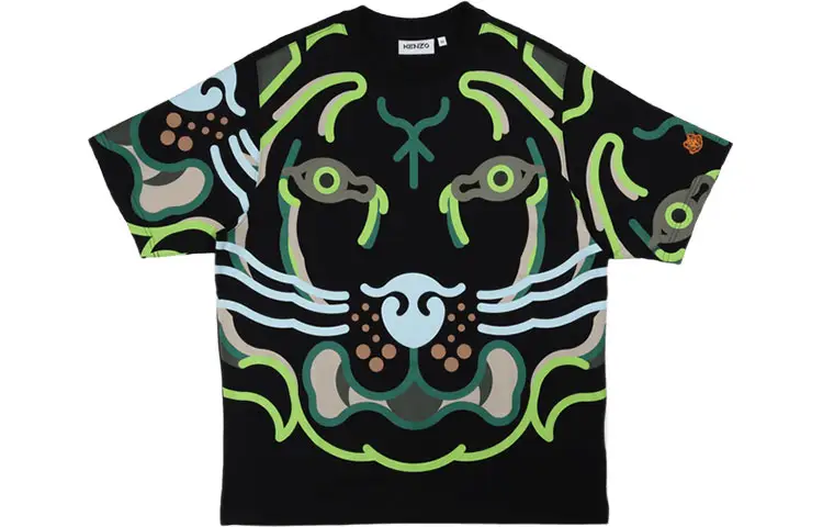 KENZO T Shirts Men's Black Crew Neck Moderate Straight Fit