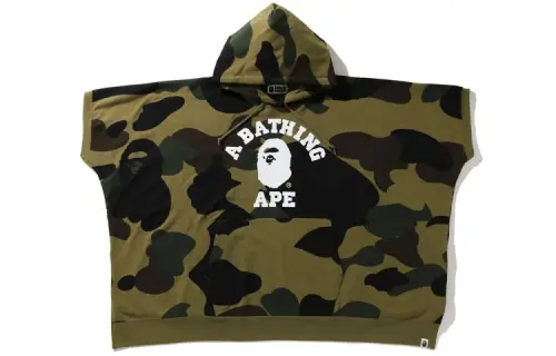 Bape 1st Camo College Poncho Pullover Hoodie