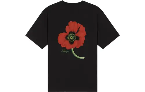KENZO Nigo Drop4 POPPY Flower T Shirt Men's Black