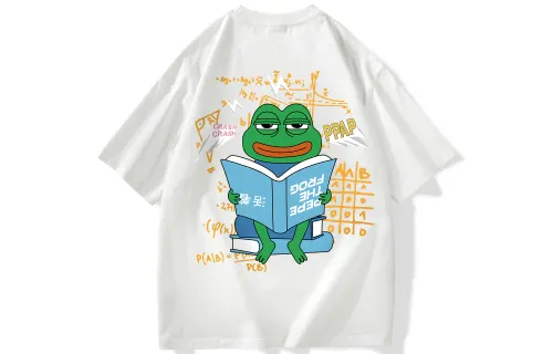 Pepe The Frog T Shirts Unisex Crew Neck Moderate Straight Fit