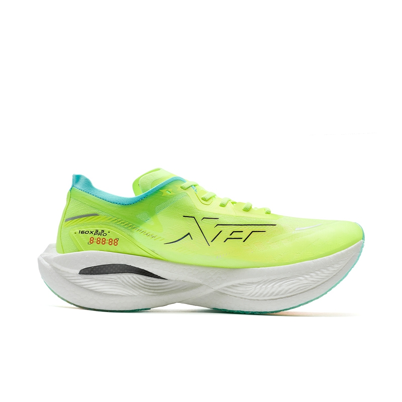 XTEP 160X 3.5PRO Low top Carbon Plate Marathon Running Shoes Men’s Fluorescent Light Yellow Green