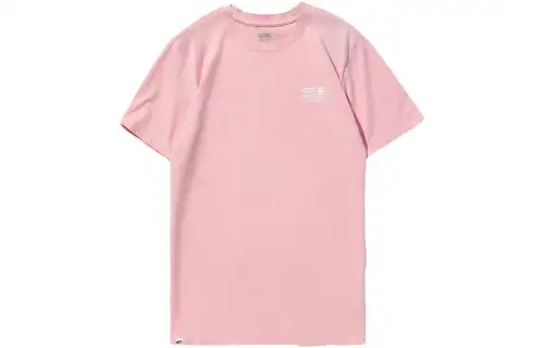 Vans T Shirts Unisex Pink Crew Neck Moderate Straight Fit