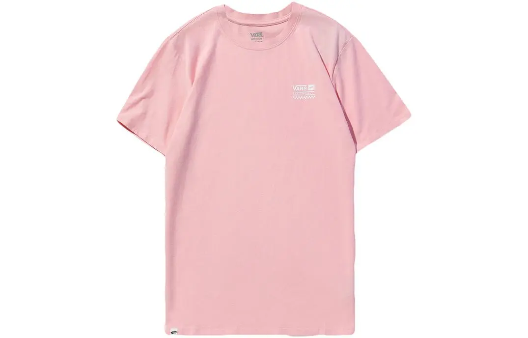 Vans T-Shirts Unisex Pink Crew Neck Moderate Straight Fit