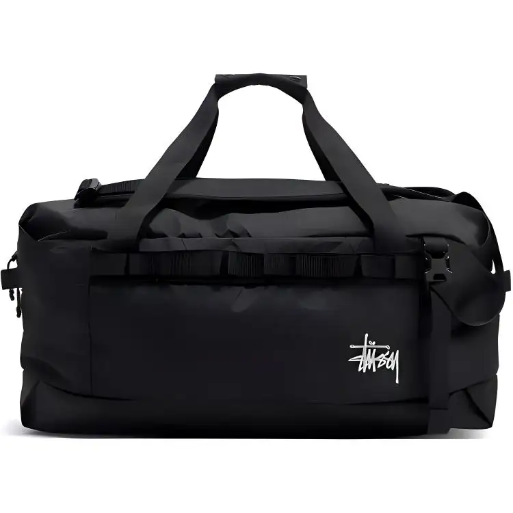 Stussy Nylon Handbag Travel Bag 55L Unisex Black