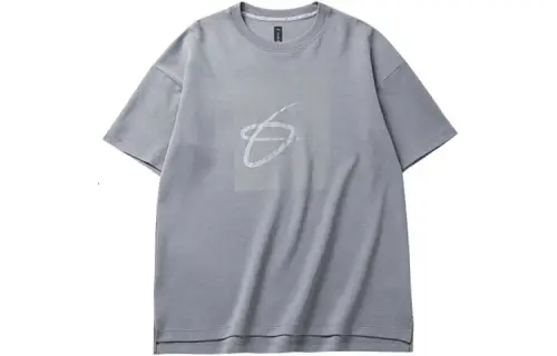 ANTA Basketball Collection T Shirts Men's Gray Crew Neck Moderate Straight Fit