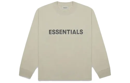 Fear Of God Essentials 3D Silicon Applique Boxy Long Sleeve T Shirt