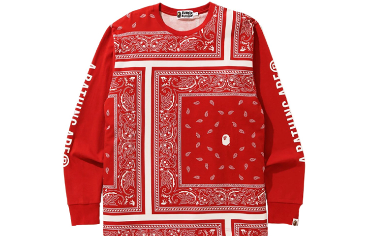 Bape Bandana Print L/S Tee
