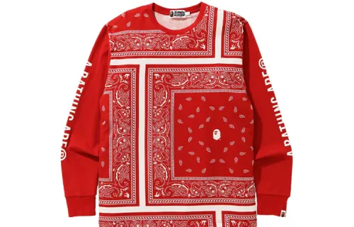 Bape Bandana Print L/S Tee