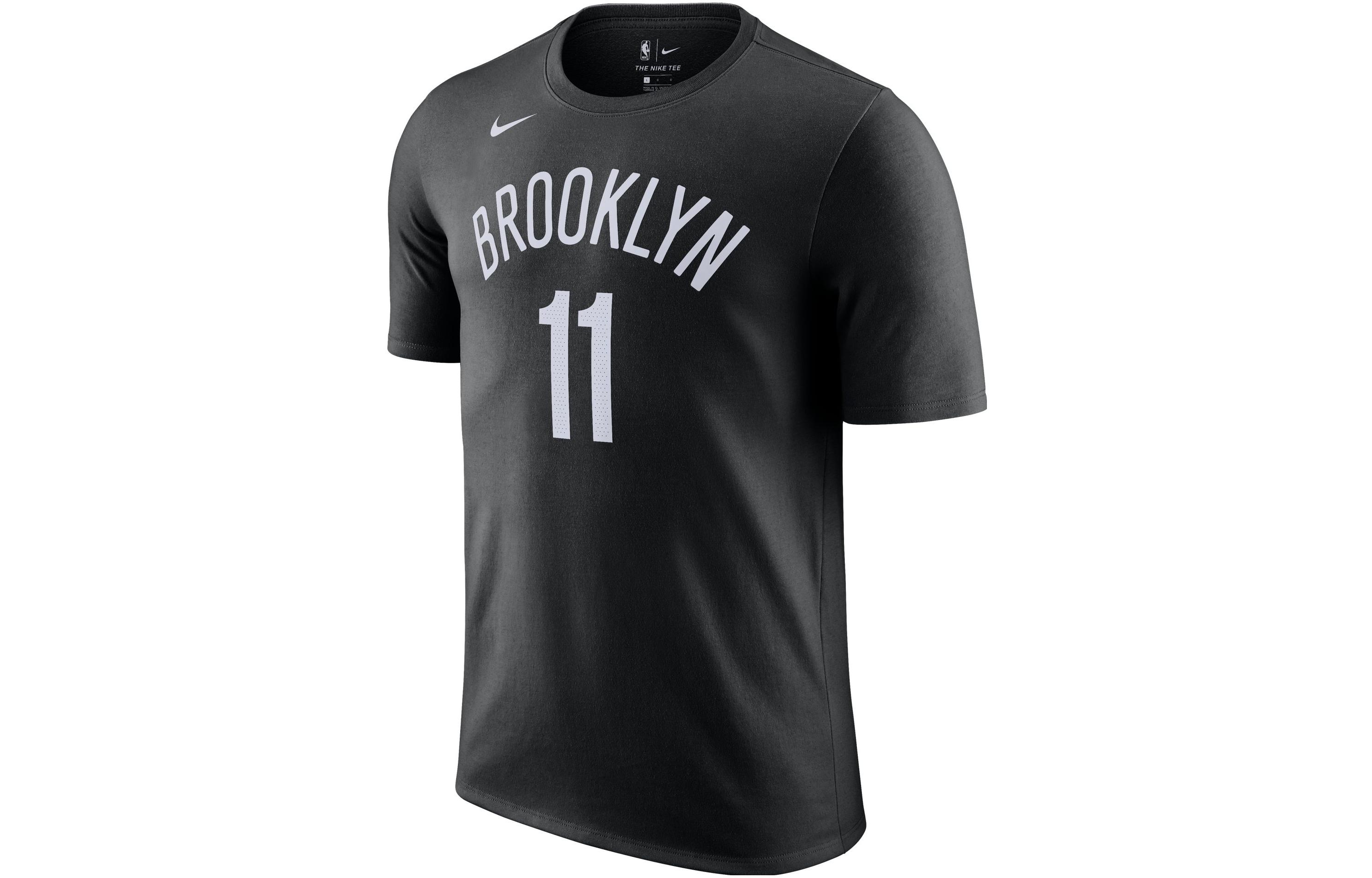 Nike Retro basketball sports black short sleeve T-shirt with a round collar, American style