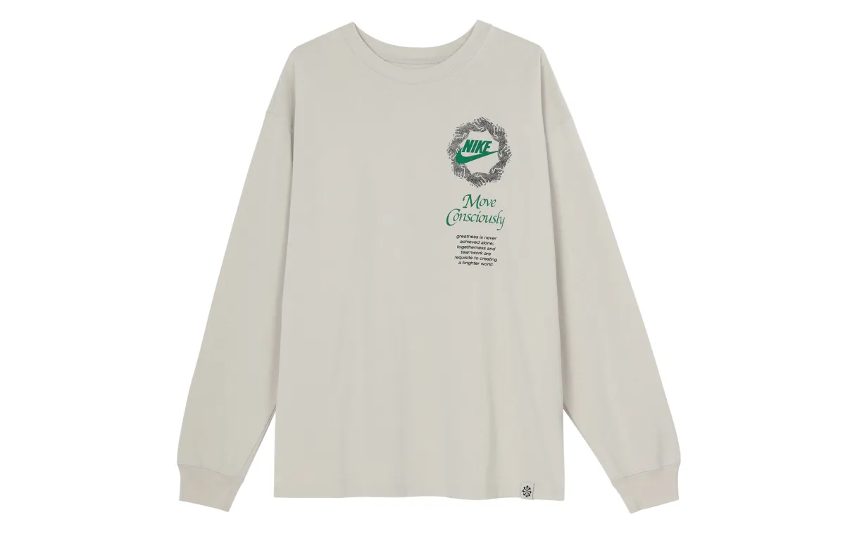 Nike T-Shirts Men's Light Bone Crew Neck Moderate