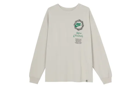 Nike T-Shirts Men's Light Bone Crew Neck Moderate