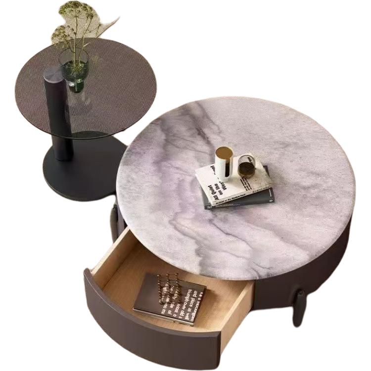 Jingshan Baisui Italian minimalist Nordic modern technology stone light luxury simple size combination designer small apartment coffee house living room